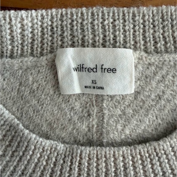 Wilfred Free Isabelli Merino Wool Gray Sweater - Picture 3 of 5